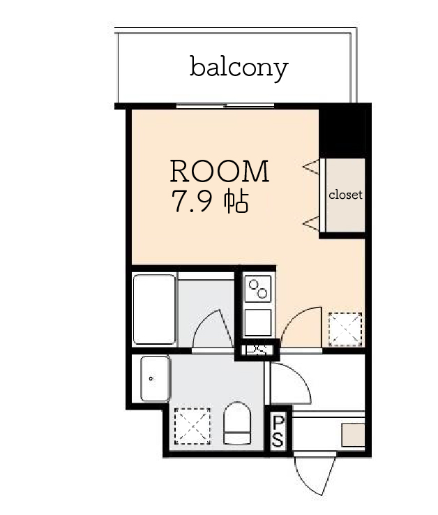 1Rの間取り